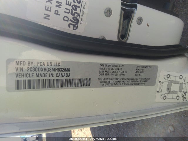 Dodge Charger Sxt 2021 2C3CDXBG3MH632680 Image 9