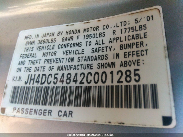 Acura RSX 2002 JH4DC54842C001285 Image 10