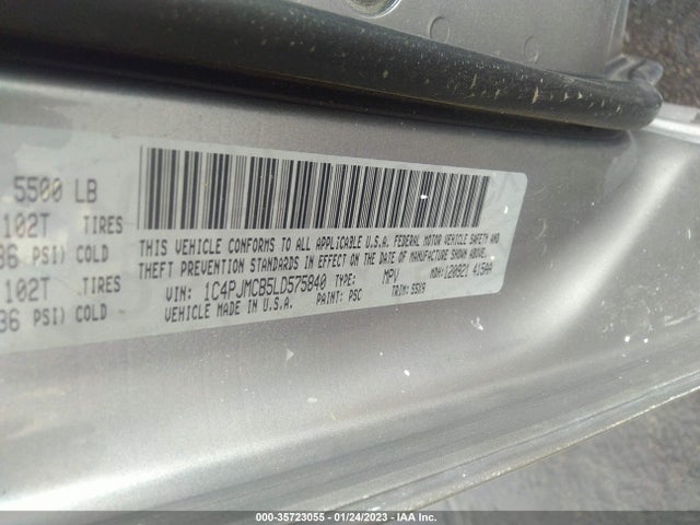 2020 Jeep Cherokee, VIN: 1C4PJMCB5LD575840