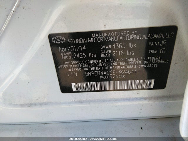 Hyundai SONATA GLS 2014 5NPEB4AC2EH924644 Image 11