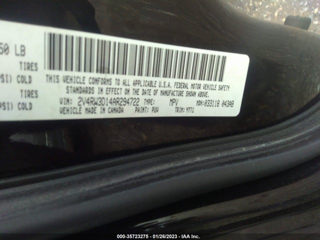 Volkswagen Routan 2010 2V4RW3D14AR294722 Image 10
