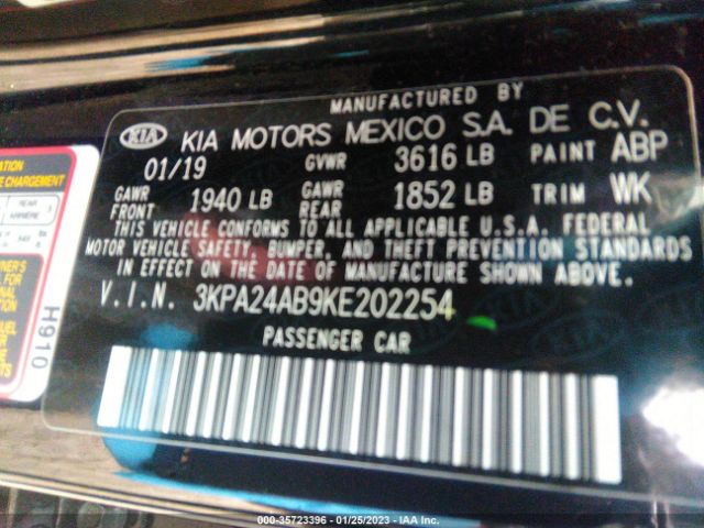 3KPA24AB9KE202254 KIA RIO S