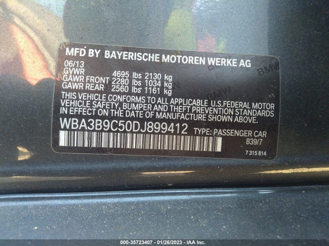 BMW 3 Series 335i Xdrive 2013 WBA3B9C50DJ899412 Image 10