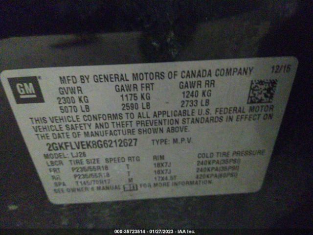 2GKFLVEK8G6212627 GMC Terrain Denali
