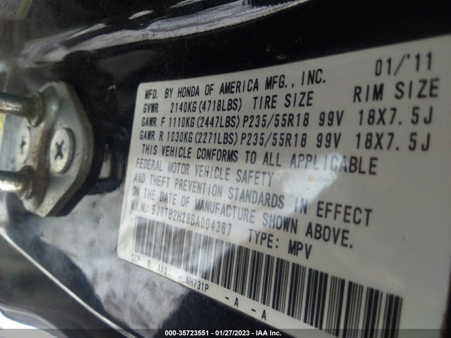 Acura RDX 2011 5J8TB2H28BA004367 Image 9