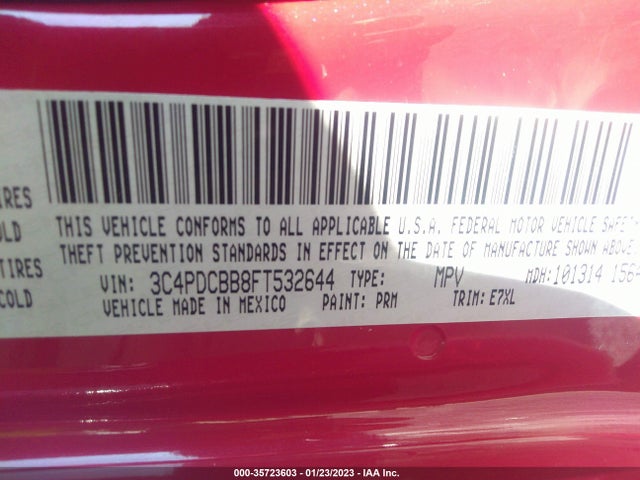 Dodge Journey Sxt 2015 3C4PDCBB8FT532644 Image 10