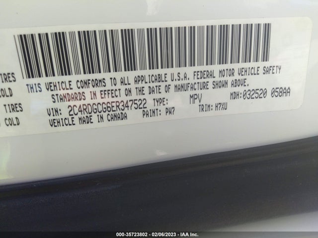 Dodge Grand Caravan Sxt 2014 2C4RDGCG6ER347522 Image 9