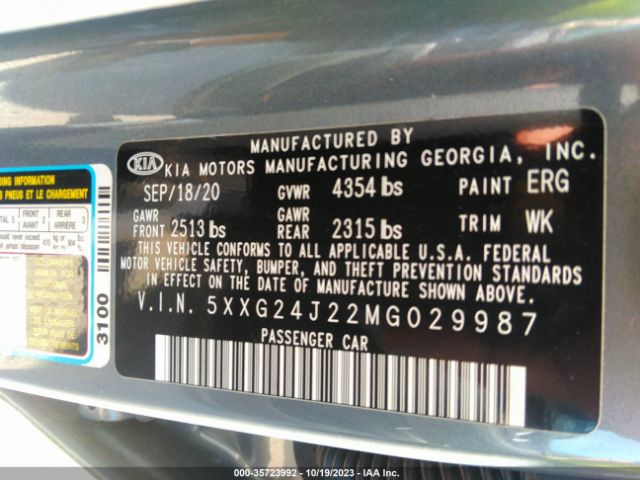 5XXG24J22MG029987 KIA K5 LX