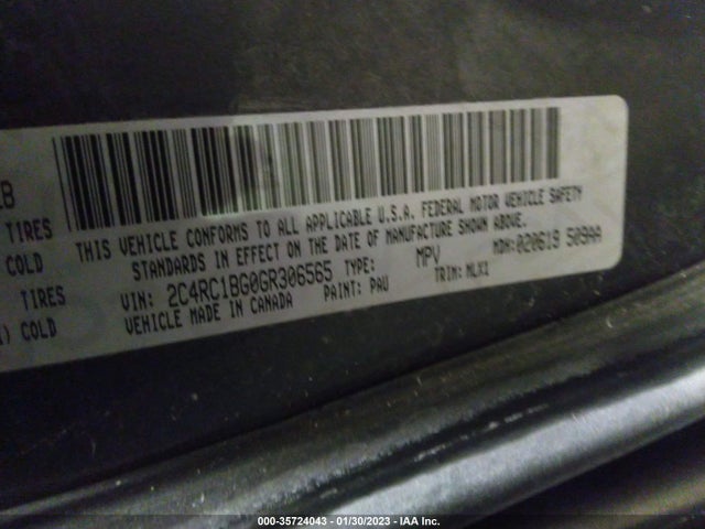 2C4RC1BG0GR306565 Chrysler Town & Country Touring