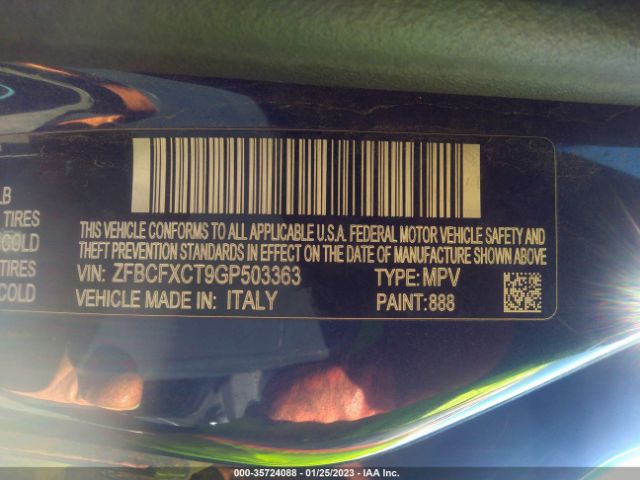 ZFBCFXCT9GP503363 Fiat 500X