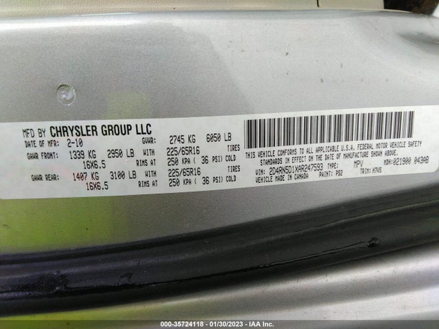 Dodge Grand Caravan Sxt 2010 2D4RN5D1XAR247593 Image 9