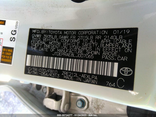 Toyota COROLLA LE 2020 JTDEPRAE8LJ007065 Image 9