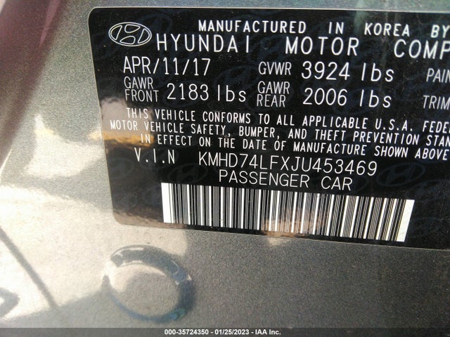 Hyundai ELANTRA SE 2018 KMHD74LFXJU453469 Image 9