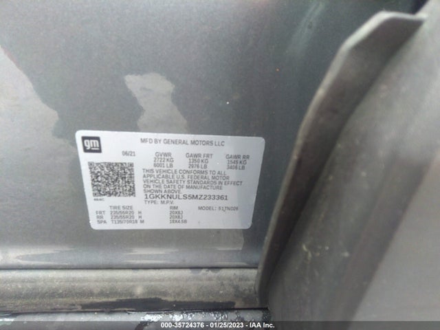 GMC ACADIA SLT 2021 1GKKNULS5MZ233361 Image 9