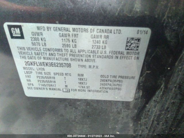 2GKFLWEK9E6235708 GMC Terrain Sle