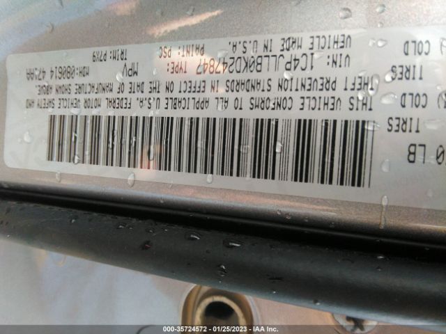 1C4PJLLB0KD247847 Jeep Cherokee Latitude Plus