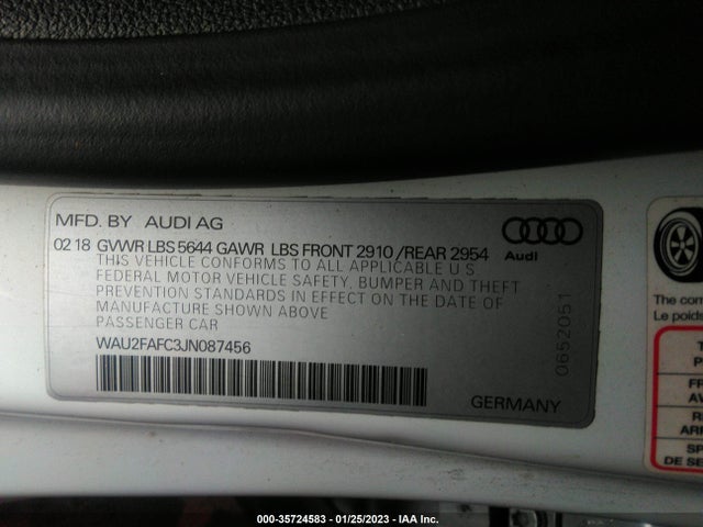 2018 Audi S7, VIN: WAU2FAFC3JN087456