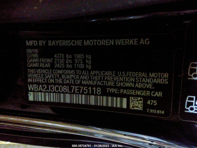 BMW 2 Series 230i Xdrive 2020 аукцион фото