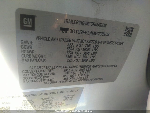 GMC Sierra 1500 Denali 2021 3GTU9FEL4MG238108 Image 11