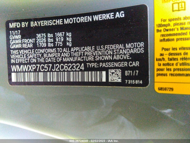2018 Mini Cooper, VIN: WMWXP7C57J2C62324