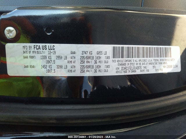 2C4RC1FG1LR142876 Chrysler Pacifica Touring