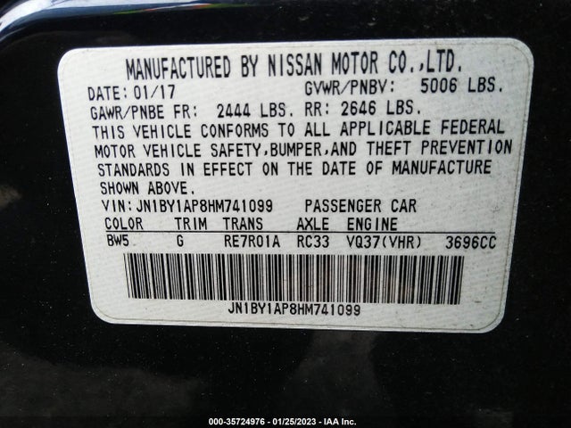 2017 Infiniti Q70, VIN: JN1BY1AP8HM741099