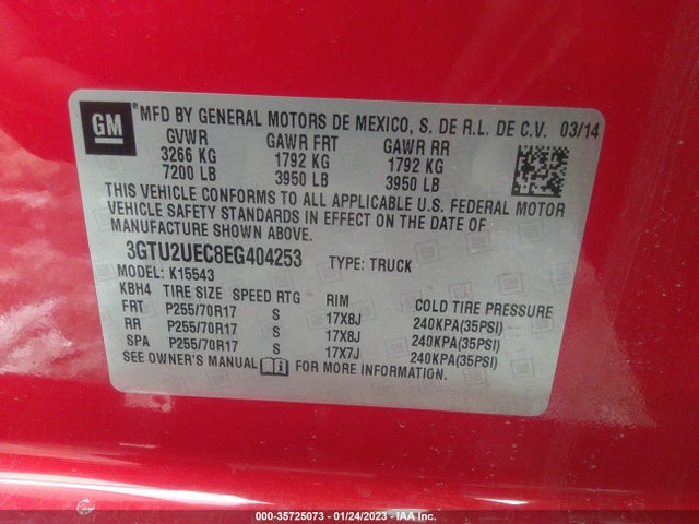 GMC Sierra 1500 Sle 2014 3GTU2UEC8EG404253 Image 9