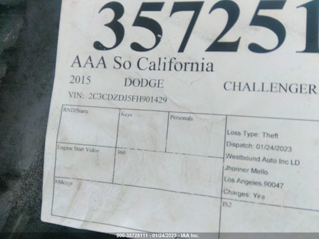 Dodge Challenger Srt 392 2015 2C3CDZDJ5FH901429 Image 9