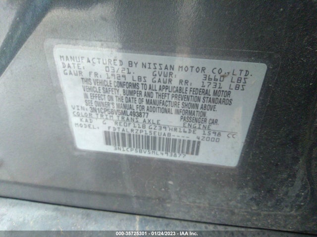 Nissan KICKS S 2021 3N1CP5BV5ML493877 Image 9