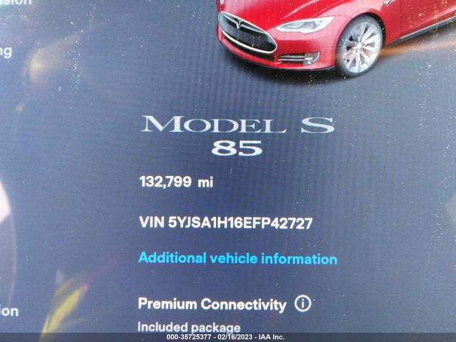 5YJSA1H16EFP42727 Tesla MODEL S