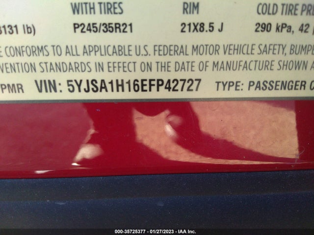 5YJSA1H16EFP42727 Tesla MODEL S