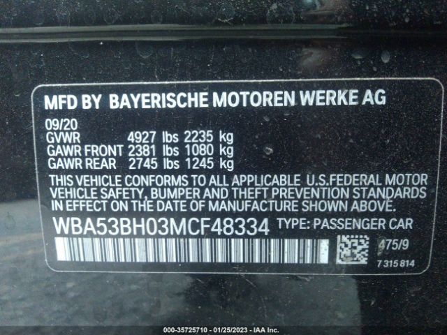 WBA53BH03MCF48334 BMW 5 Series 530i