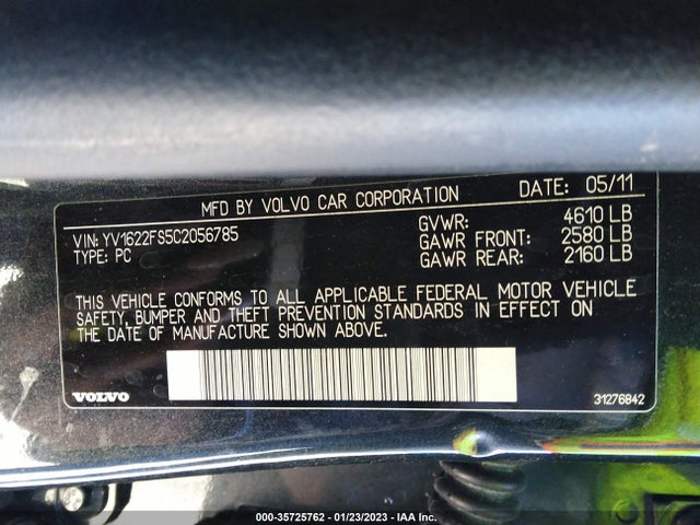 Volvo S60 T5 2012 YV1622FS5C2056785 Image 10