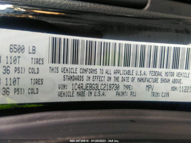 1C4RJEBG3LC219730 Jeep Grand Cherokee Limited