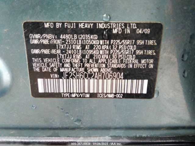JF2SH6CC2AH706904 Subaru Forester 2.5x Premium