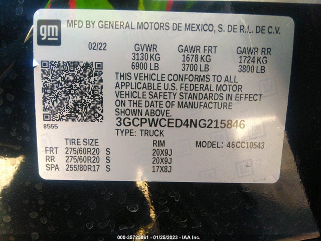 Chevrolet Silverado 1500 Ltd Lt 2022 3GCPWCED4NG215846 Image 9