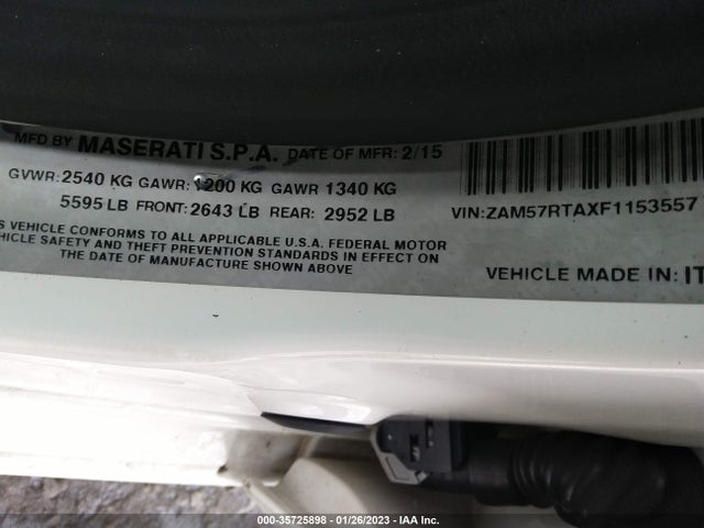 ZAM57RTAXF1153557 Maserati Ghibli S Q4