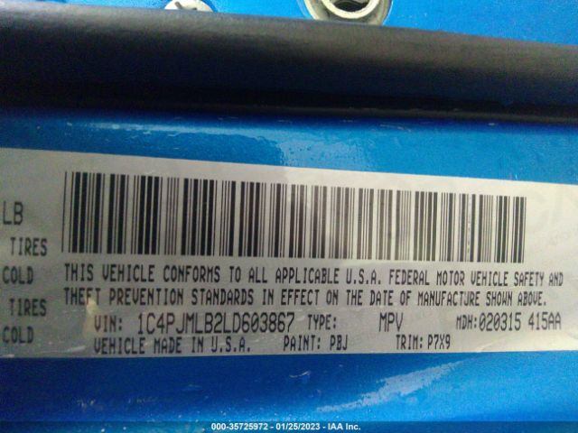 1C4PJMLB2LD603867 Jeep Cherokee Altitude