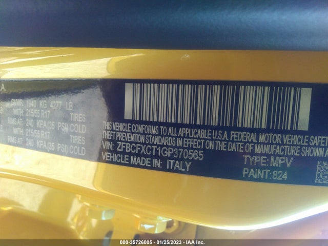 ZFBCFXCT1GP370565 Fiat 500x Trekking