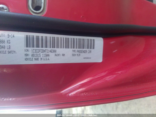 Dodge DART GT 2015 1C3CDFEBXFD146300 Image 9