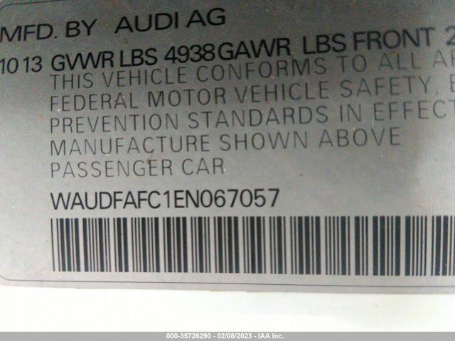 WAUDFAFC1EN067057 Audi A6 2.0t Premium Plus