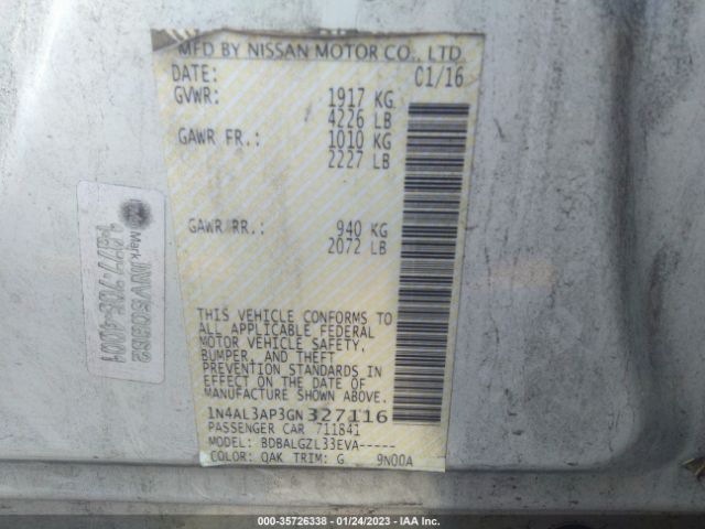 1N4AL3AP3GN327116 Nissan ALTIMA 2.5