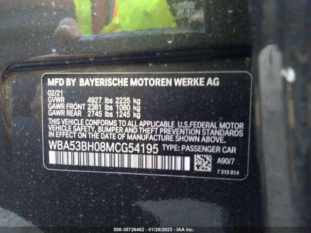 WBA53BH08MCG54195 BMW 5 Series 530i