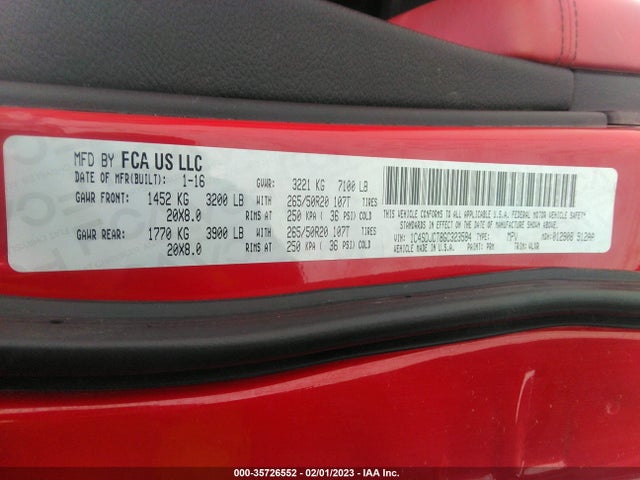 Dodge Durango R/t 2016 1C4SDJCT8GC323584 Image 9