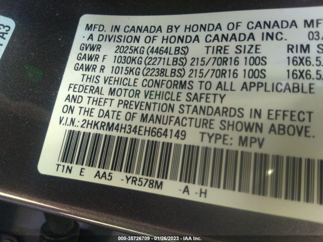 Honda CR-V LX 2014 2HKRM4H34EH664149 Image 9