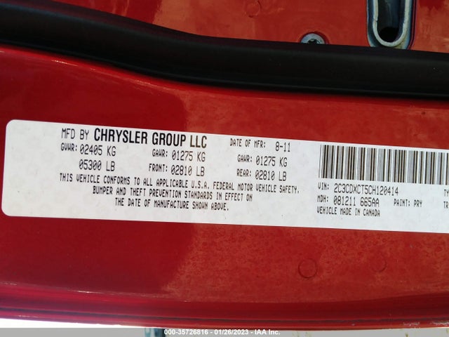 Dodge Charger Rt Max 2012 2C3CDXCT5CH120414 Image 11