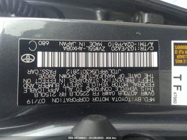 2019 Toyota Prius, VIN: JTDL9RFU5K3012812