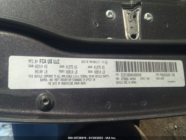 2C3CCABG0KH689349 Chrysler 300 300s