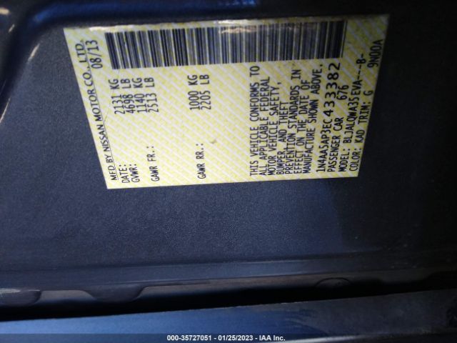 1N4AA5AP3EC433382 Nissan Maxima 3.5 S