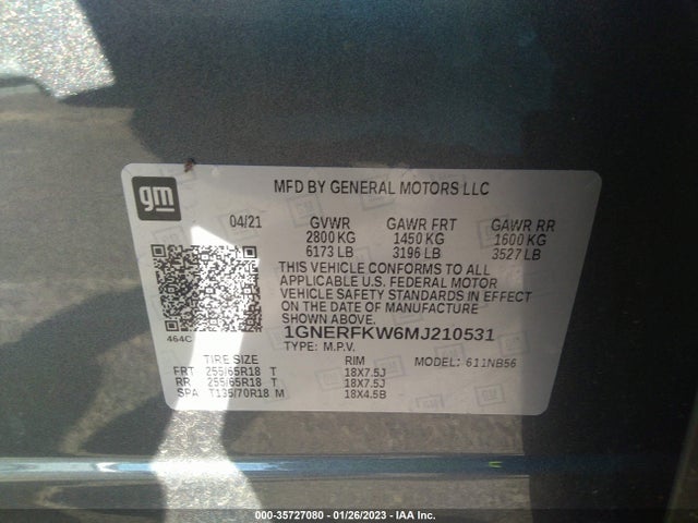 Chevrolet Traverse Ls 2021 1GNERFKW6MJ210531 Image 9
